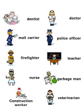 Preview of Community Helpers Word Wall