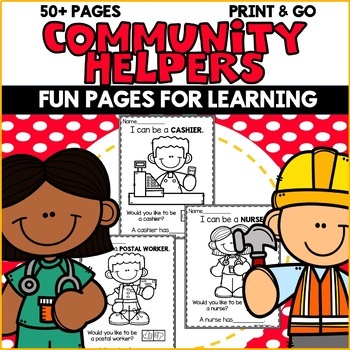 Preview of Community Helpers Worksheet Unit Pages