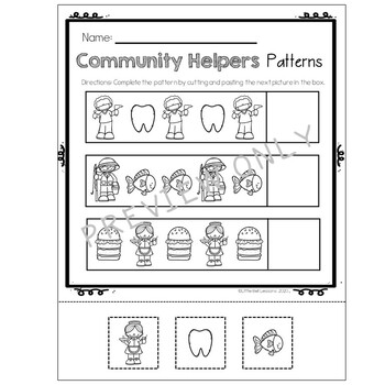 community helpers worksheets for preschool and kindergarten tpt