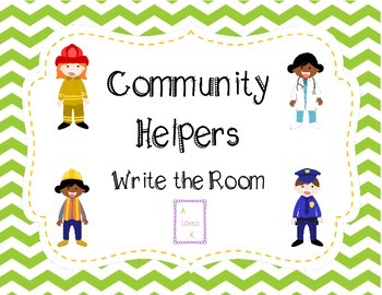 Preview of Community Helpers Write the Room *Freebie*