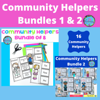 Preview of Community Helpers Writing & Career Day Activities ESL Social Studies Mega Bundle