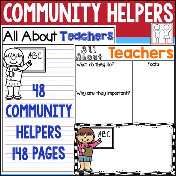 Community Helpers Writing Paper by Catherine S | TPT