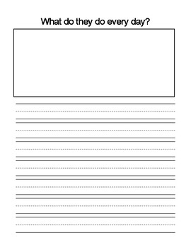 Community Helpers - Writing Template by Miss Graphic Organizer | TPT