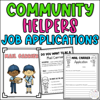 Preview of Community Helpers and Career Job Applications