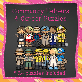Career Exploration Elementary Jobs in the Community Helper Activity Puzzles
