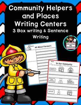 Preview of Community Helpers and Places Writing Centers