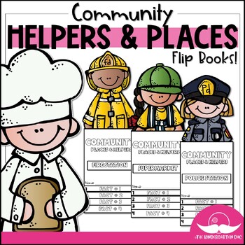 Preview of Community Helpers and Places | Writing Flip Books 
