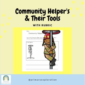 Preview of Community Helpers and Their Tools - Grade 1 - Assessment with Rubric - PRIMARY