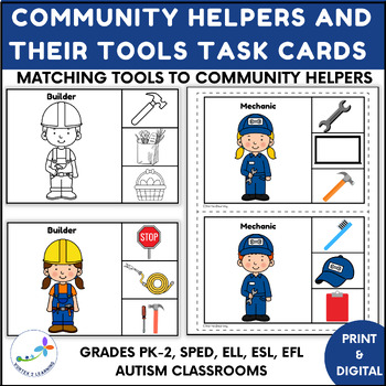 Preview of Community Helpers and Their Tools Task Cards