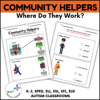 Preview of Community Helpers and Where They Work