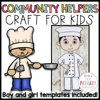 Preview of Community Helpers crafts | Chef craft | Career Day crafts