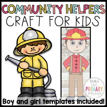 Preview of Community Helpers crafts | Firefighter craft | Fireman craft | Fire safety