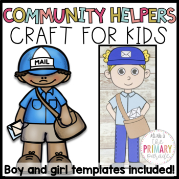 Preview of Community Helpers crafts | Mailman craft | Letter carrier crafts
