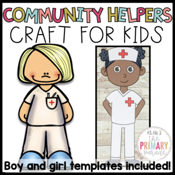 Preview of Community Helpers crafts | Nurse craft | Career Day crafts