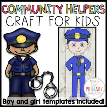 Preview of Community Helpers crafts | Police Officer craft | Cop craft