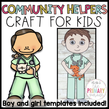 Preview of Community Helpers crafts | Vet craft | Veterinarian crafts