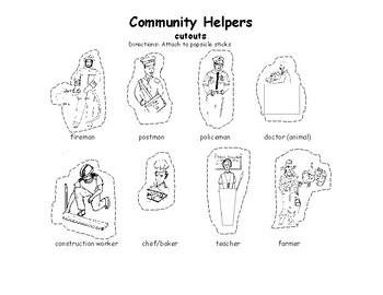 Preview of Community Helpers or Workers cut-outs