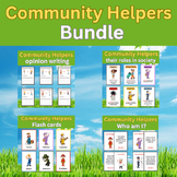 Community Helpers flash cards & printable  worksheets. Act