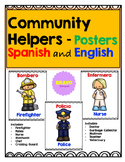 Community Helpers in Spanish and English-Posters