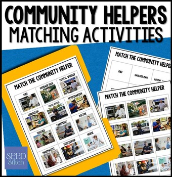 Preview of Community Helpers with REAL PHOTOS Life Skills File Folders - Special Education