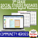 Community Heroes - 3rd Grade Social Studies Passages