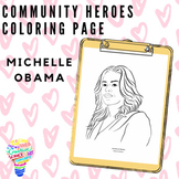 Community Heroes Coloring Page - Michelle Obama