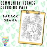 Community Heroes Coloring Page - President Barack Obama