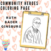Community Heroes Coloring Page - Ruth Bader Ginsburg
