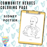 Community Heroes Coloring Page - Sidney Poitier