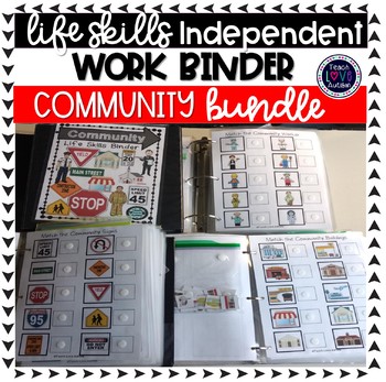 Preview of Community Independent Work Binder BUNDLE