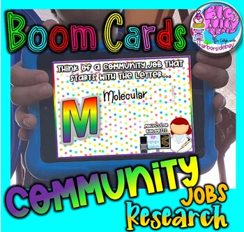 Preview of Community Jobs | "When I grow Up I want to be" Research Occupations | BOOM CARDS
