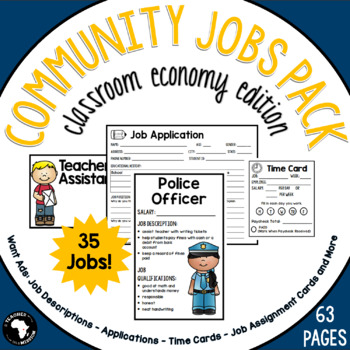 Preview of Community Jobs for the Classroom - Classroom Economy Edition