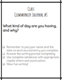 Community Journals with 28 writing prompts!