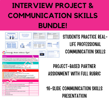Preview of Community Member Interview Project & Communication Skills BUNDLE