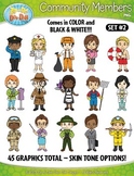 Community Members / Helpers Character Clipart Set 2 {Zip-A