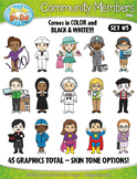 Community Members / Helpers Character Clipart Set 5 {Zip-A