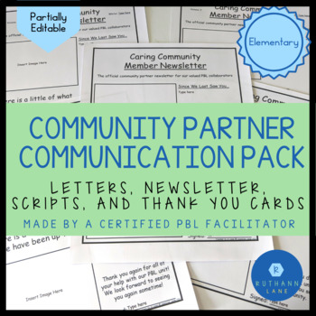 Preview of Community Partner Communication Tools for PBL Classroom Community Partners