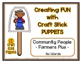 Community People - Farmers Plus - Craft Stick Puppets - Pr