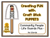 Community People - Life Guards Plus- Craft Stick Puppets -