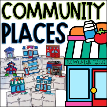 Preview of Community Places Activities | 1st or 2nd Grade Social Studies Unit