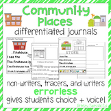 Community Places- Leveled Journal Writing for Special Education