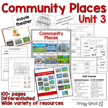 Preview of Community Places Mega Unit for Special Education: Unit 3