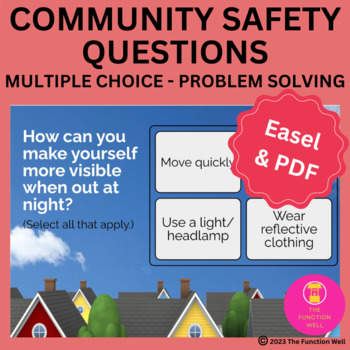 Preview of Community Safety Questions - Problem Solving - Adult Safety - Adult Therapy