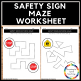 Community Safety Sign Maze Worksheets