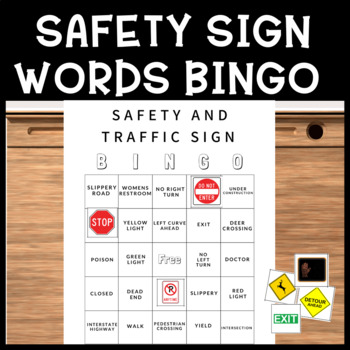 Preview of Community Safety Sign Words Bingo for Special Education and Life Skills
