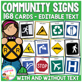 Community Safety Signs 168 Flashcards (Editable Text)