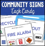 Community & Safety Signs Identification Task Cards for Aut