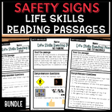 Community Safety Signs Reading Passages & Comprehension Qu