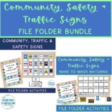 Community, Safety & Traffic Signs File Folder Varying  Act