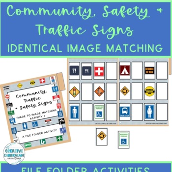 Preview of Community, Safety & Traffic Signs Functional Vocab Image:Image File Folders 2